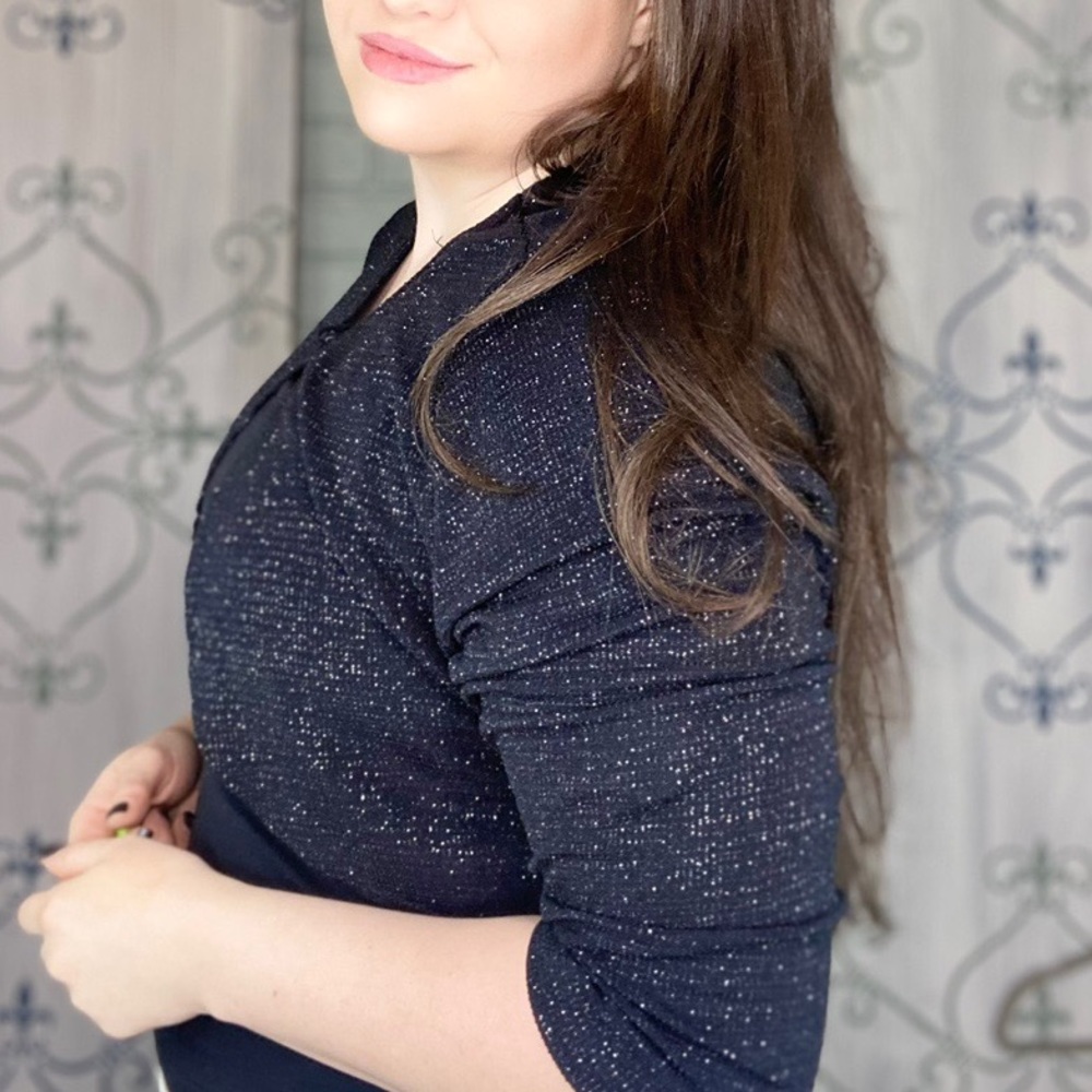 Vintage Sparkle Shawl/Bolero Top (90’s/Y2K) - Picture 2 of 4